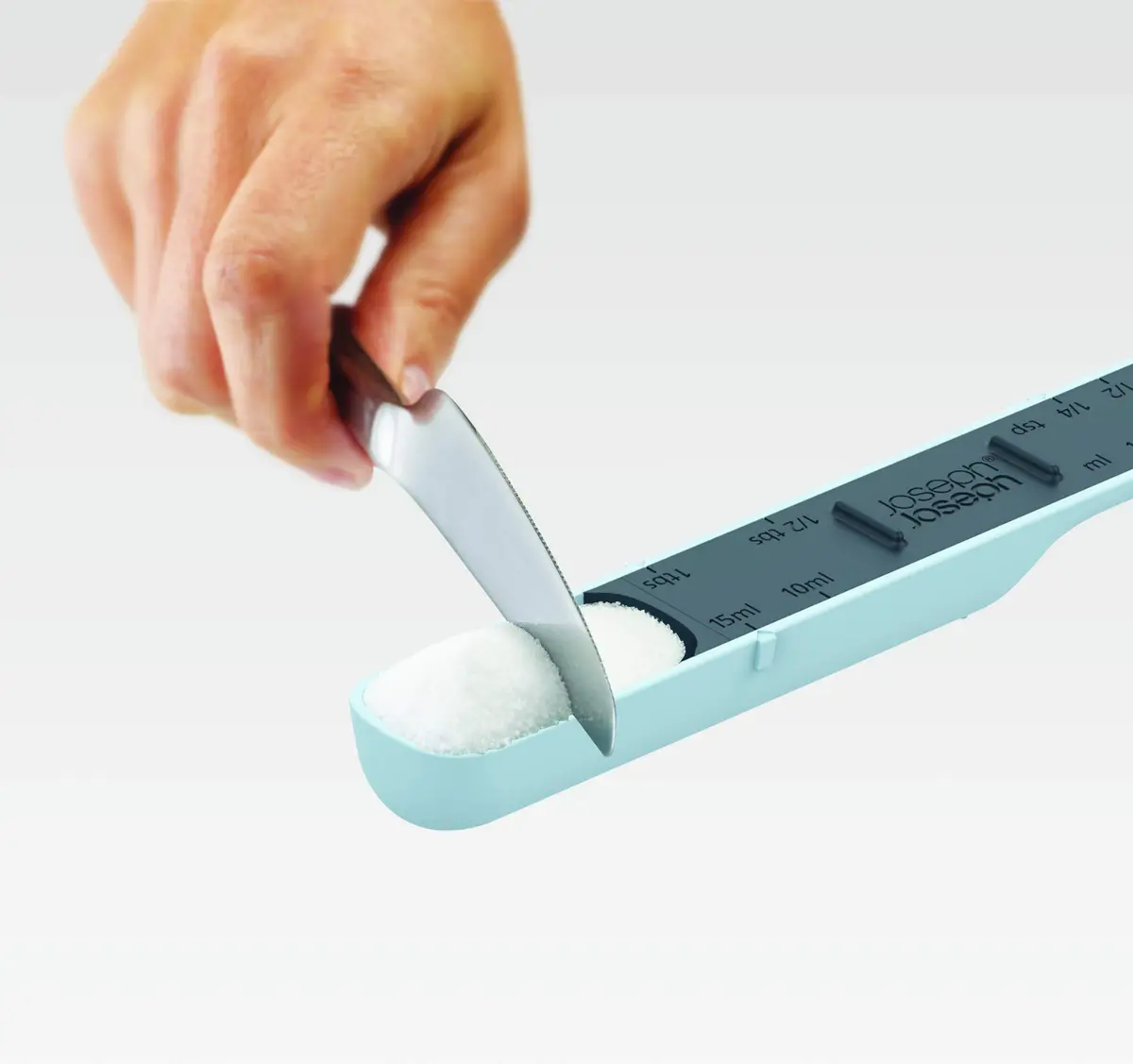 Joseph Joseph Measure-Up Adjustable Wet & Dry Measuring Spoon, Blue | Space-Saving, Dual-Volume, Dishwasher Safe - view 3