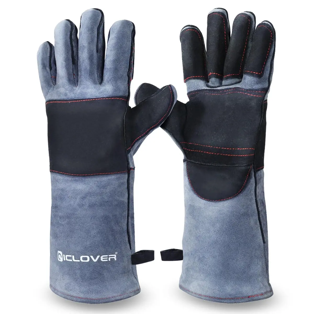 IC ICLOVER Animal Handling Gloves Large 16-inch (40.64cm) | Snake Bite Proof Double Leather for Men - main product image