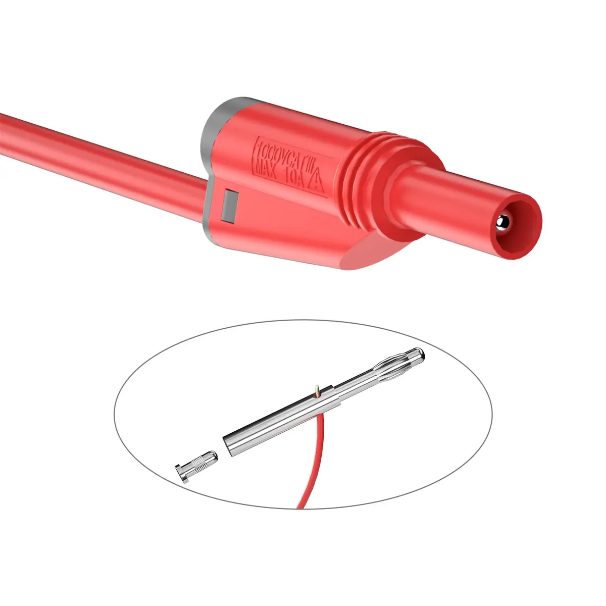 Goupchn 4mm Stackable Shrouded Banana Plugs, Red Black 10PCS | Solderless Screw Fixation, DIY Connectors - view 5