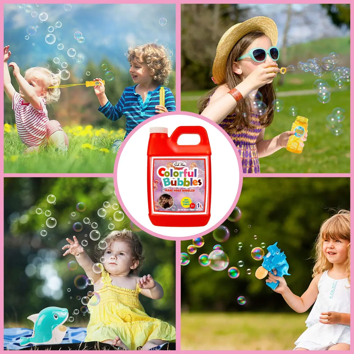 Lulu Home Concentrated Bubble Solution 1 L (33.8 OZ) | Giant Bubble Refill for Machines & Wands - view 4