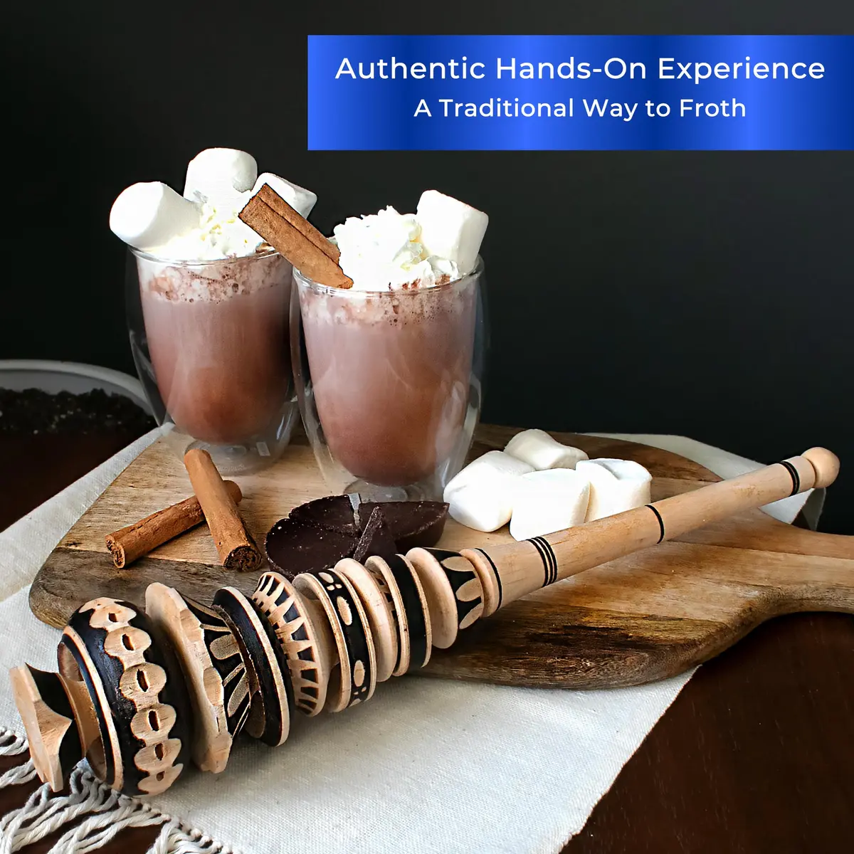 GLOBE ROCKET Handmade Molinillo Hot Chocolate Frother (Large) 34.3cm (13.5 inches) | Authentic Mexican Tradition - view 7