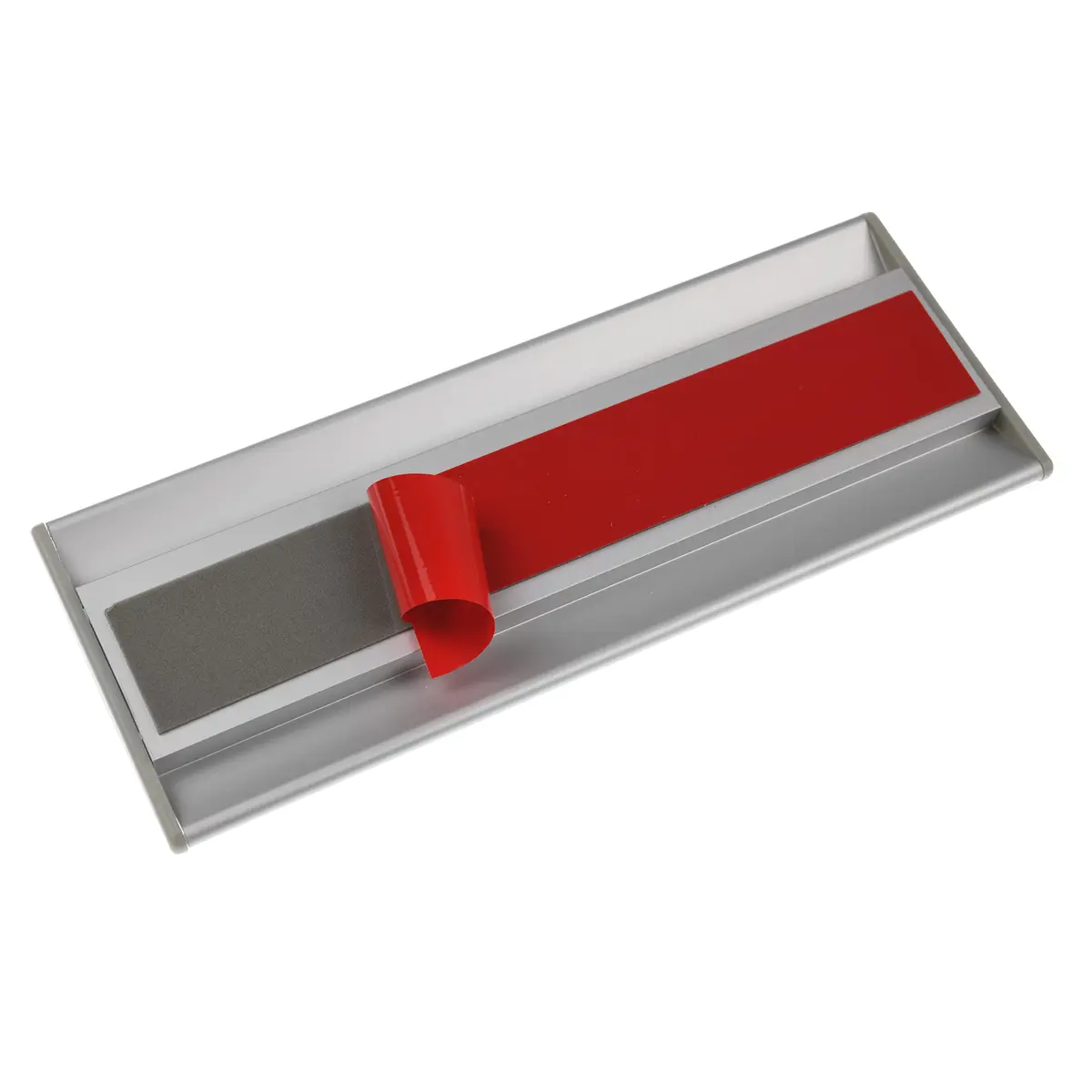 GlossyEnd Silver Aluminum Wall Mount Name Plate Holder | Durable Office Signage (8” x 3”) - view 4