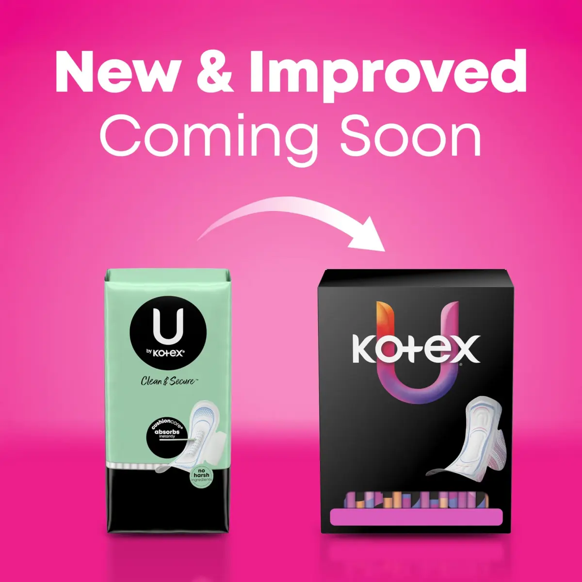 U by Kotex Clean & Secure Ultra Thin Pads with Wings, Heavy Absorbency, 192 Count (6 Packs of 32) | Dermatologist Tested - view 3