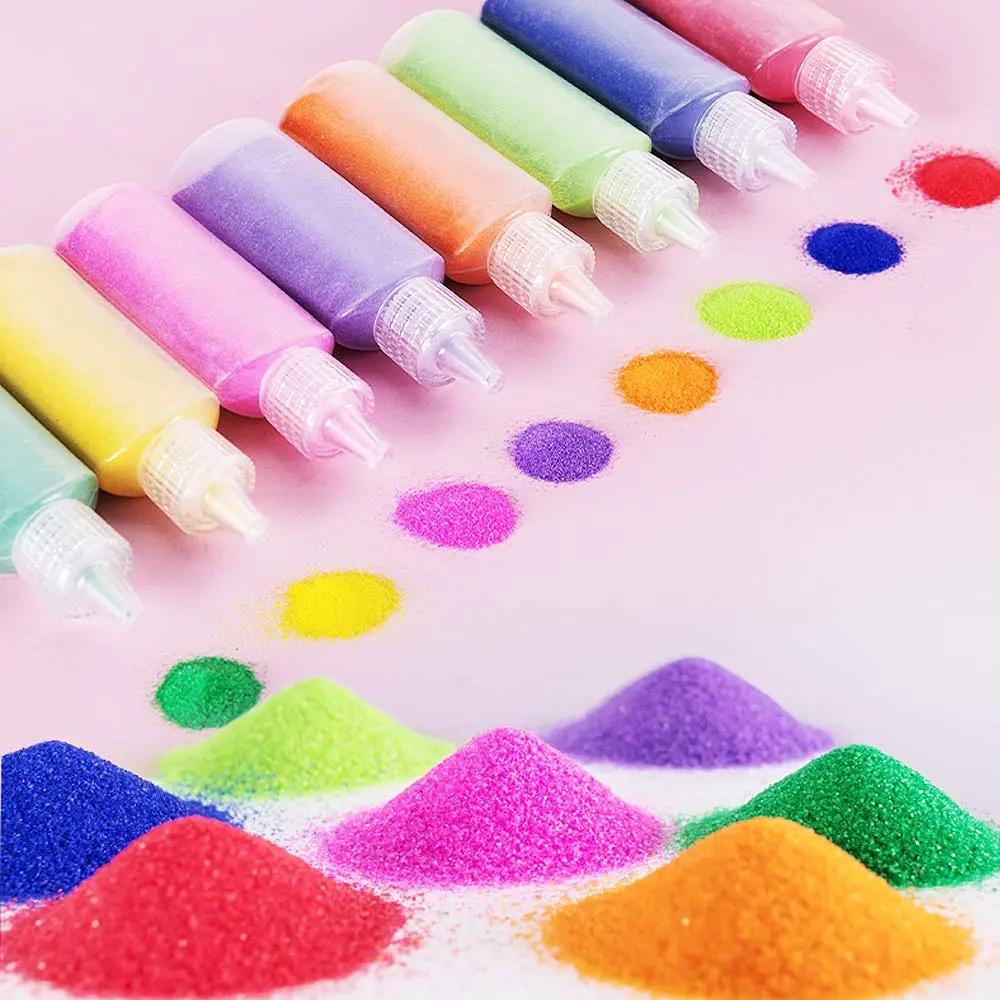 Zddaoole 32 PCS Art Sand Kit with 12 Colors & 20 Pattern Cards | Non-Toxic Craft Kit for DIY - view 4