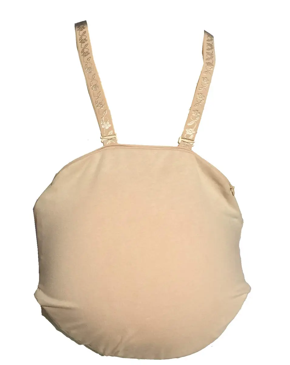 BIMEI Fake Pregnancy Belly Bodysuit | Costume for Stage & Play, Light Beige, Small - main product image