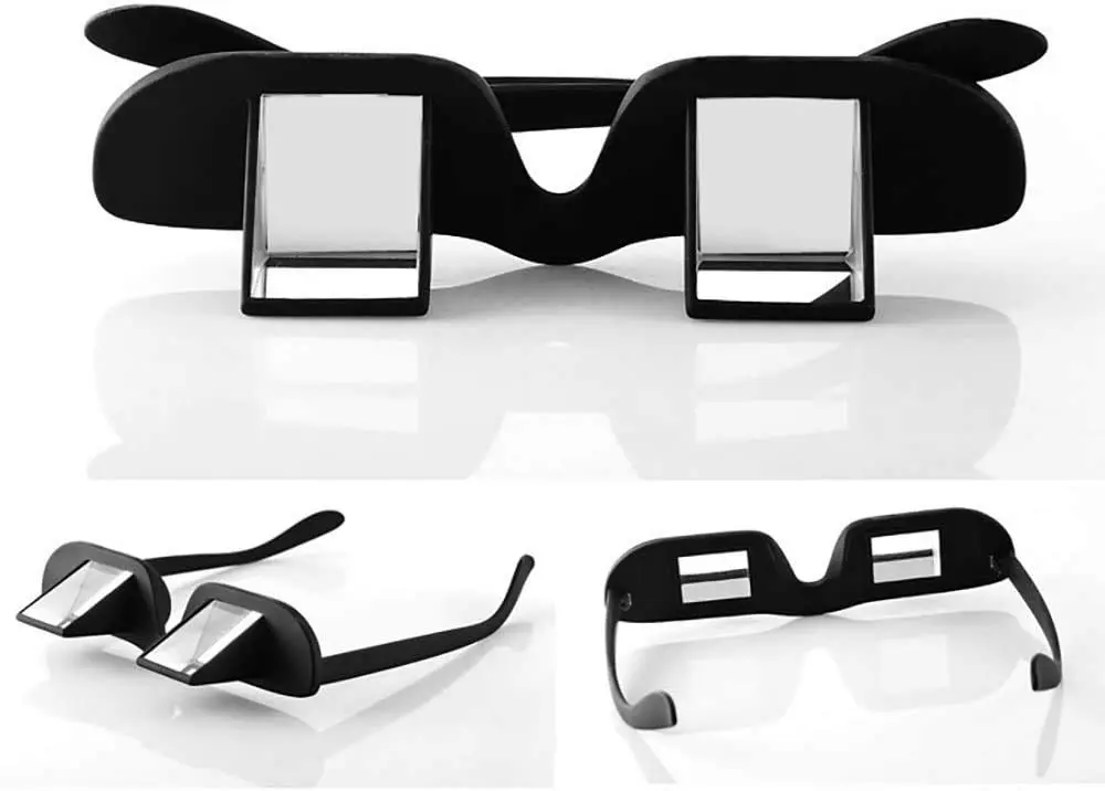okcsc Horizontal Lazy Glasses Small | Prism Reading Glasses for Bed Watching TV - view 6