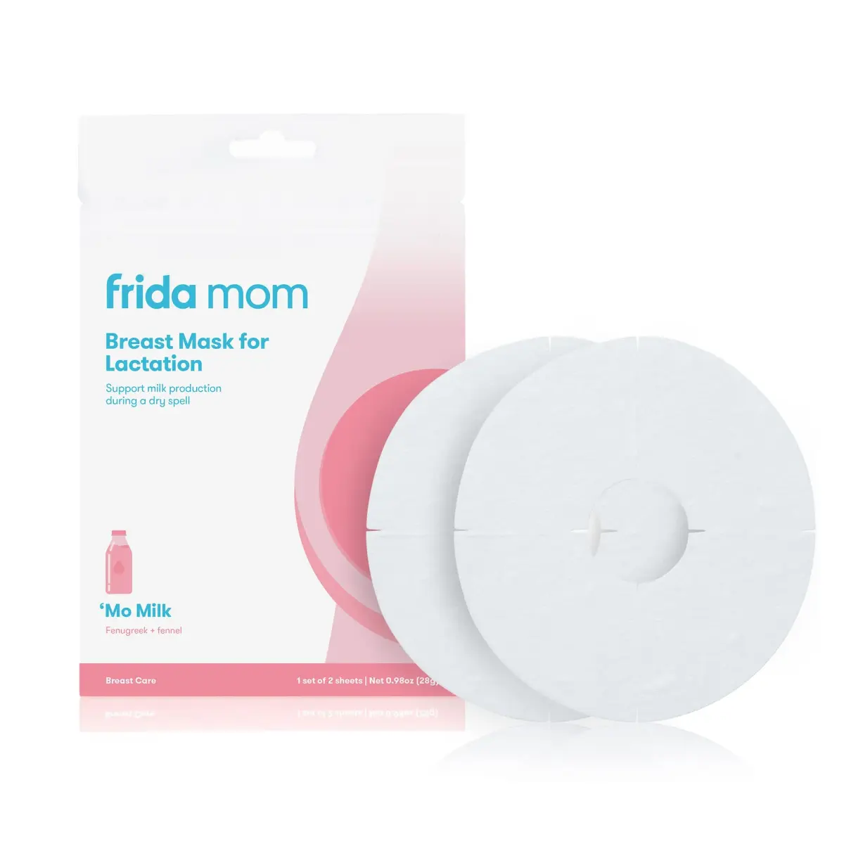 Frida Mom Breast Mask for Lactation Support 2 Sheet Masks | Fenugreek & Fennel for Milk Supply - main product image