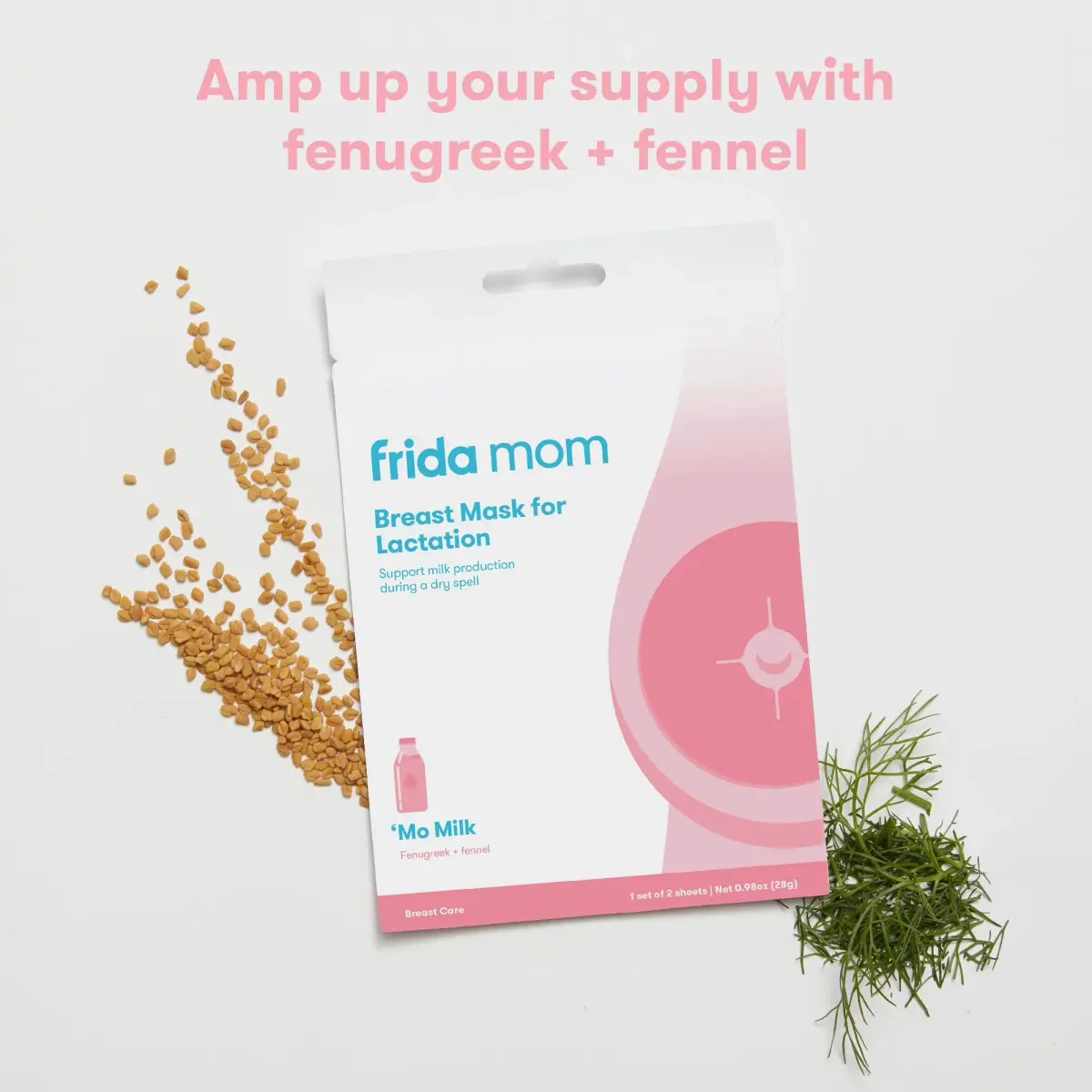 Frida Mom Breast Mask for Lactation Support 2 Sheet Masks | Fenugreek & Fennel for Milk Supply - view 3