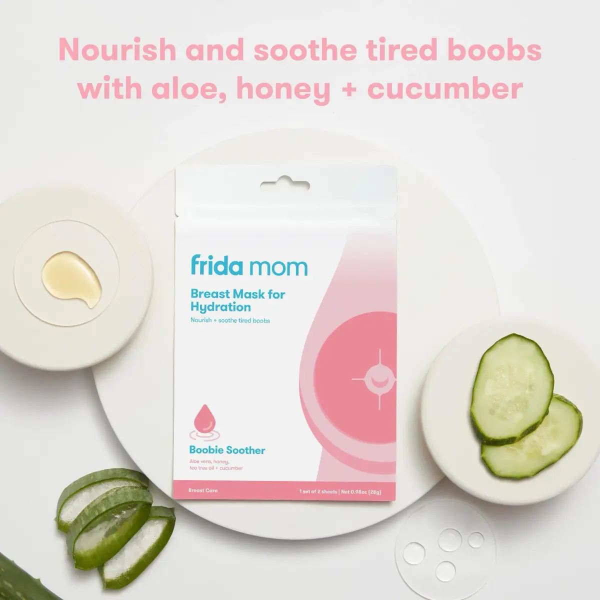 Frida Mom Hydration Packets for Breasts, 2 Sheet Masks | Soothe & Nourish Nipples - view 3