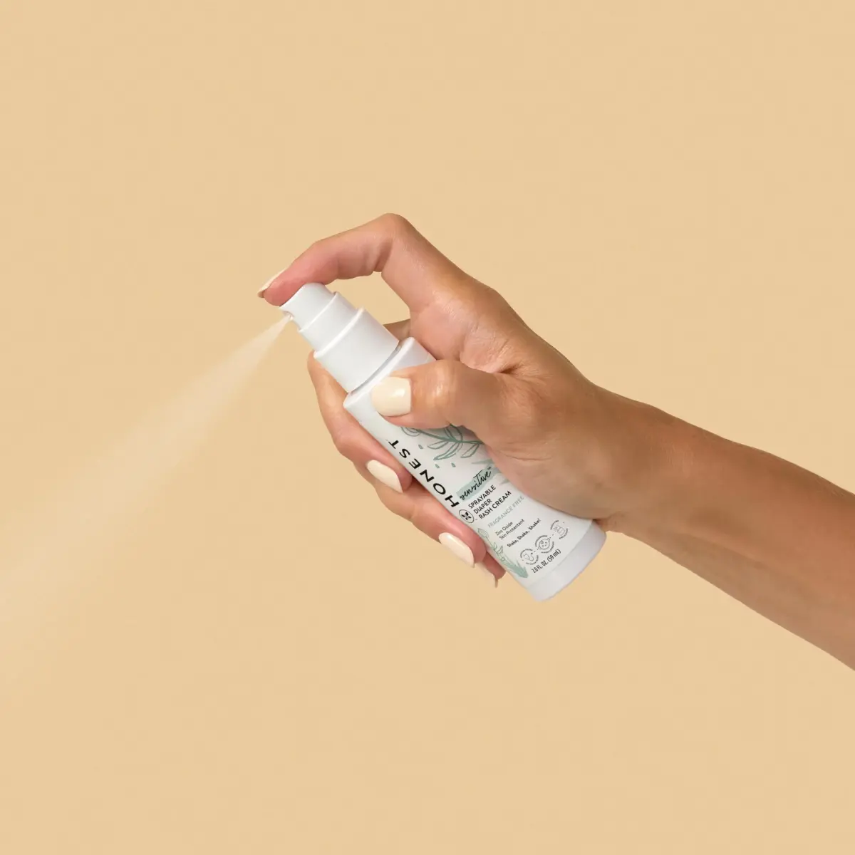The Honest Company Diaper Rash Cream Spray with Zinc Oxide | 59ml (2 fl oz) | Hypoallergenic, Dermatologist Tested - view 3