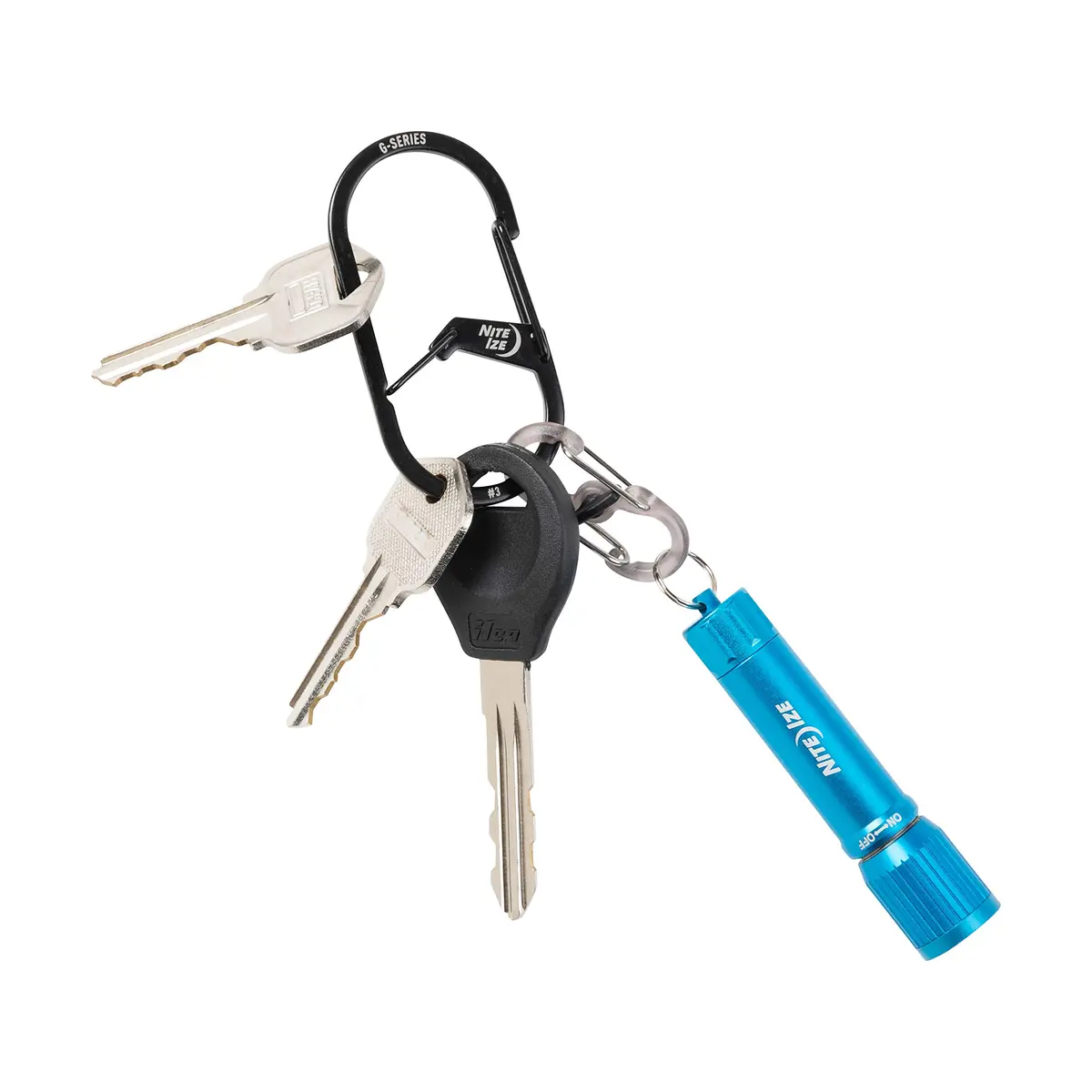 Nite IZE GS3-01-R6 G-Series Dual Chamber Carabiner, Size #3 1-Pack, Black - view 4