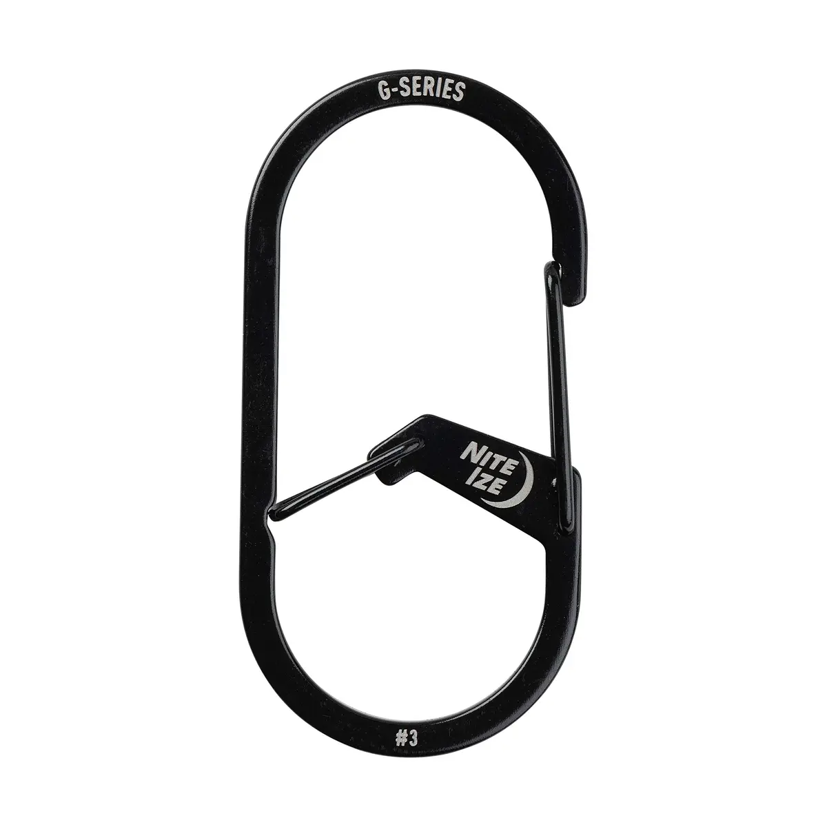 Nite IZE GS3-01-R6 G-Series Dual Chamber Carabiner, Size #3 1-Pack, Black - view 2