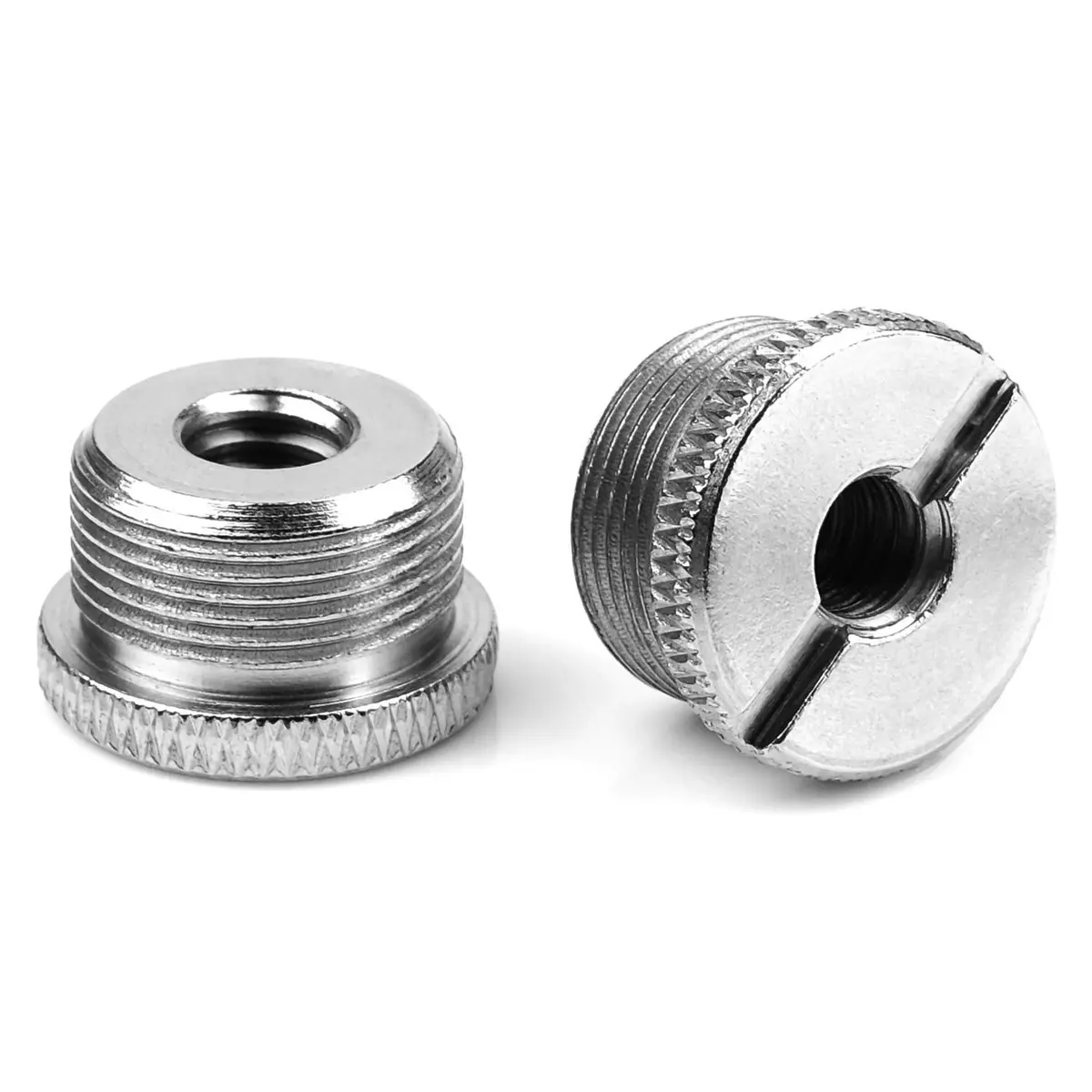 Anwenk Mic Stand Adapter 5/8 to 1/4 | Nickel Brass Male to Female Mic Screw Adapter - view 5