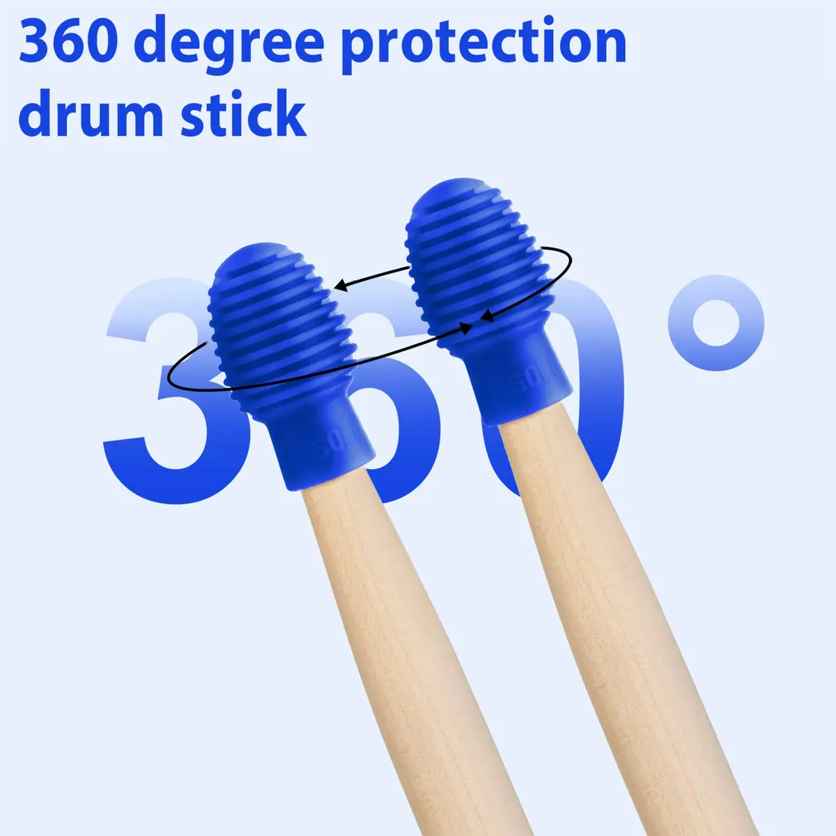 Frienda Silicone Drumstick Dampeners 4 pcs Blue | Noise-Reducing Practice Tips for Drummers - view 6