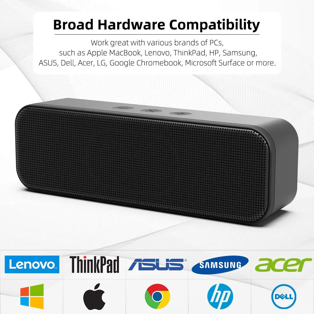 LIELONGREN USB Computer Speaker Soundbar 8W | Stereo Sound with Enhanced Bass for Desktop & Laptop - view 5