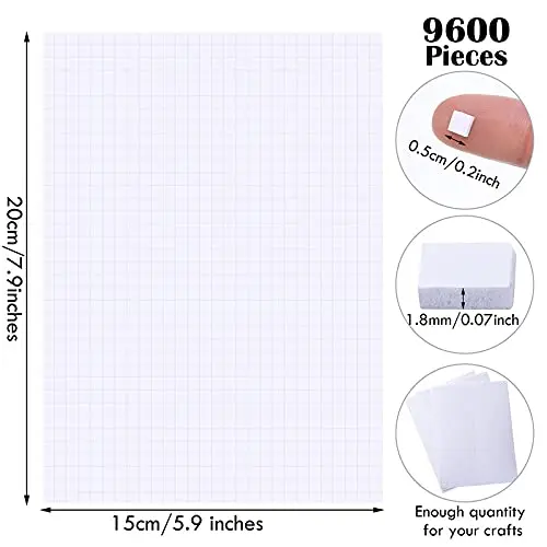 Zonon Foam Dots Adhesive Squares 9600 pcs | 3D Craft Mounts for Scrapbooking & DIY - view 3