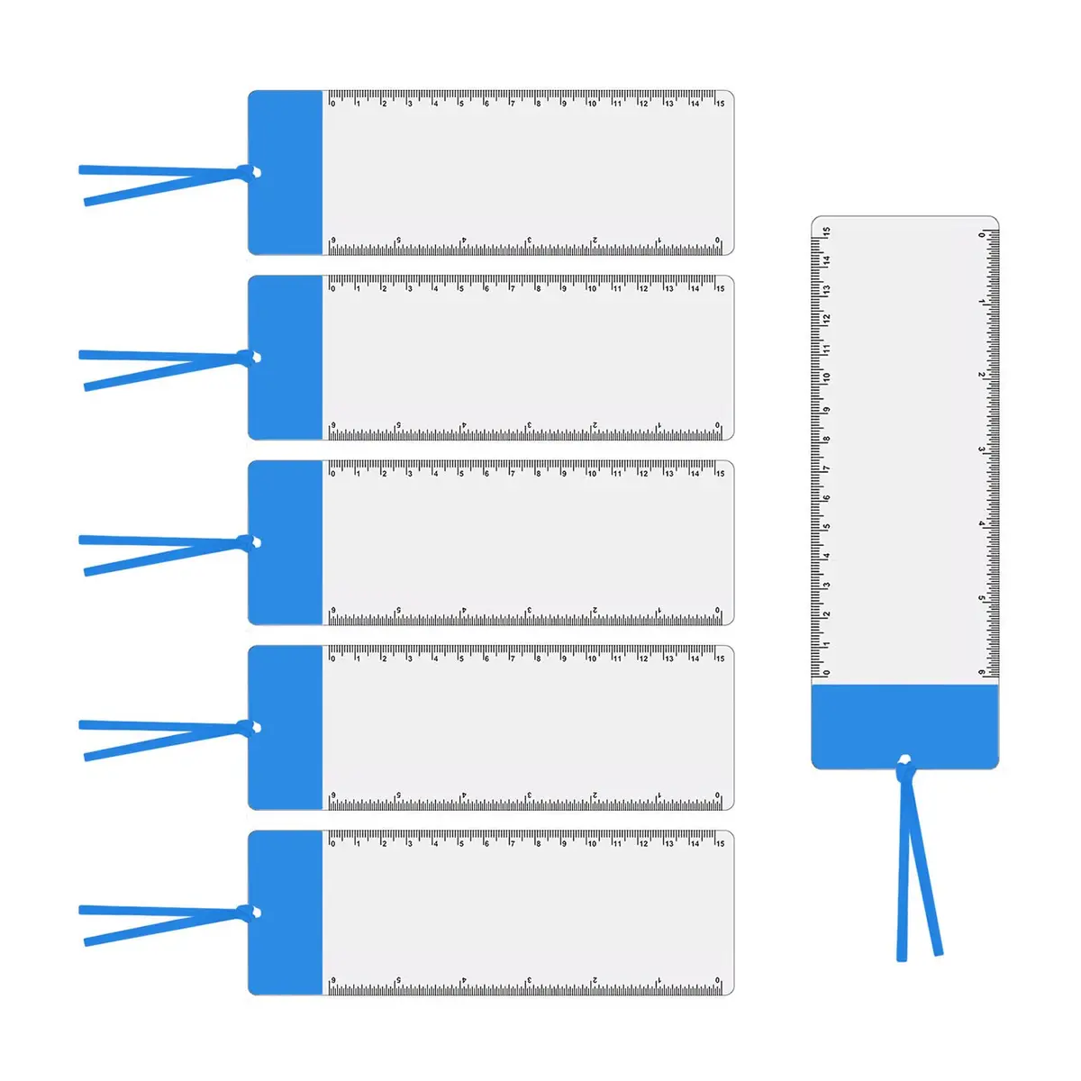 BdiliUSA Bookmark Ruler Magnifying Glass 6PCS 3X | Ideal for Reading Maps & Small Text - main product image