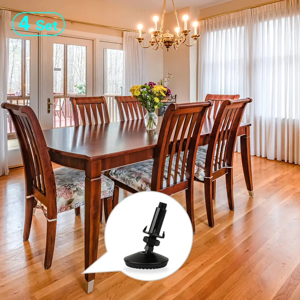 Tahikem M10 Swivel Adjustable Leveling Feet | Furniture Leveling Support, 4 pcs, Metal & Plastic, Supports 36kg - view 8