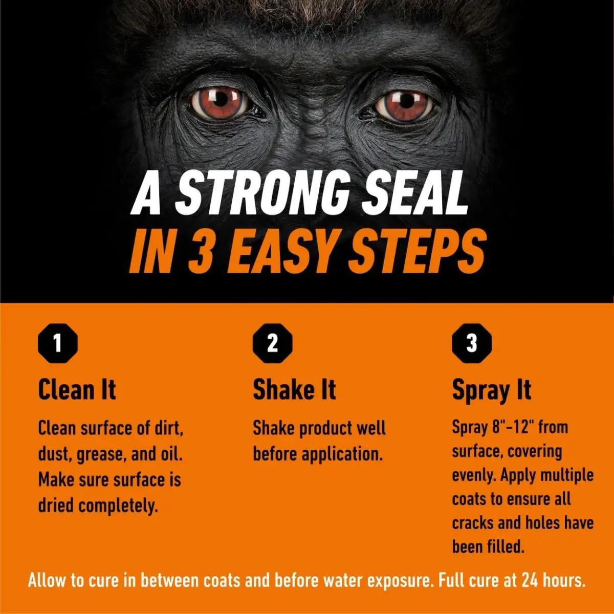 Gorilla Waterproofing Spray Clear Flexible Rubberized Sealant 400ml (14 oz) | Seals Leaks & Cracks - view 6