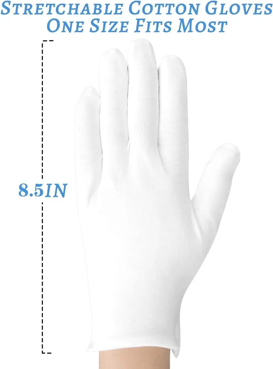 HMNYSOL Moisturizing Gloves 10 Pairs | Overnight Cotton Hand Care for Dry Skin - view 8