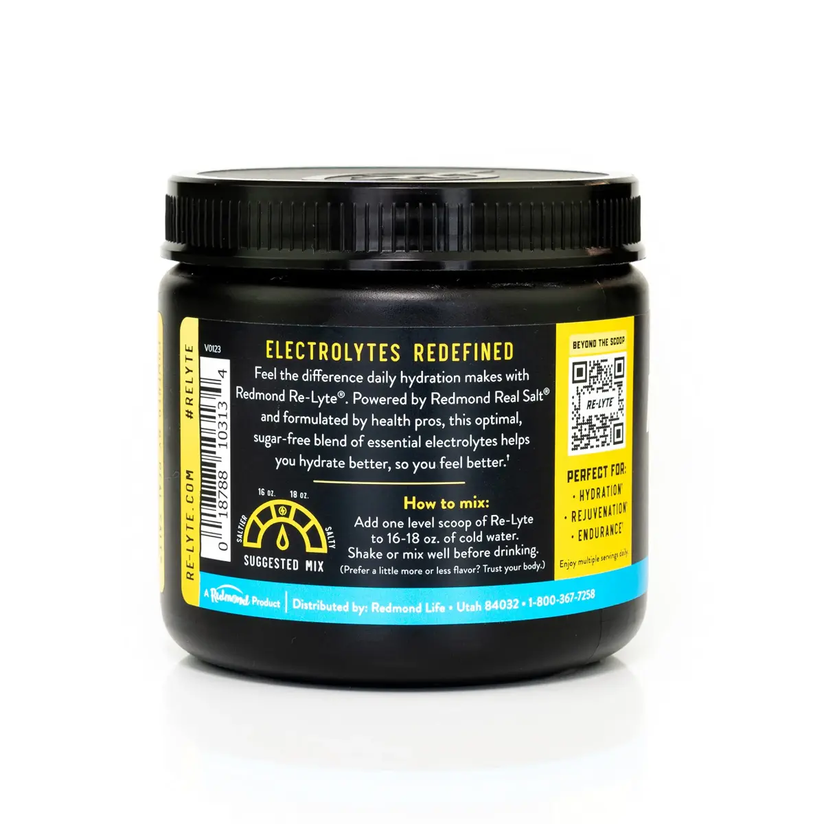 Redmond Re-Lyte Sugar Free Electrolyte Powder Drink Mix Pina Colada 381 g (13.44 oz) | Hydration with Real Salt & Trace Minerals - view 2