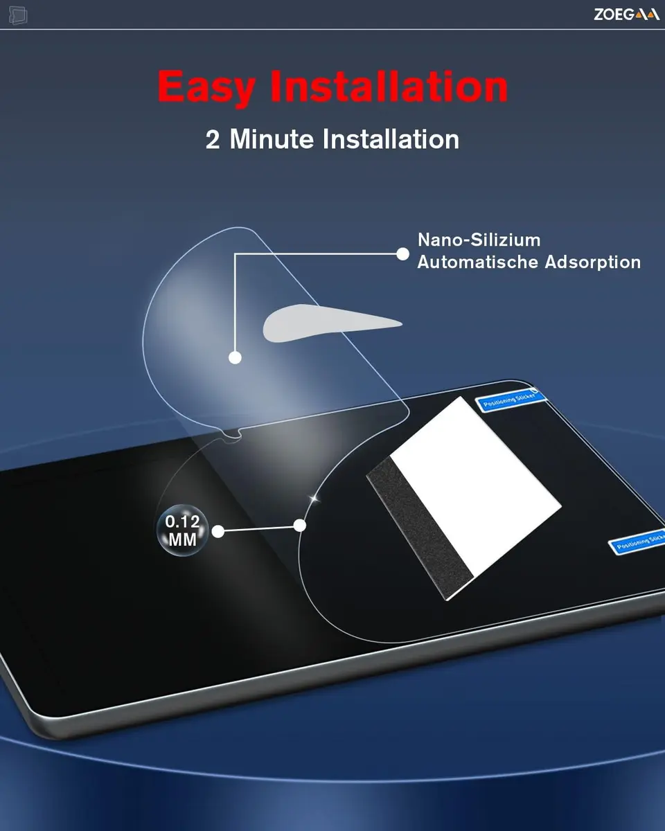 ZOEGAA Anti Blue Light Screen Protector for iPad Air 5th/4th & Pro 11 (2022-2018) | Eye & UV Protection (120c) - view 6