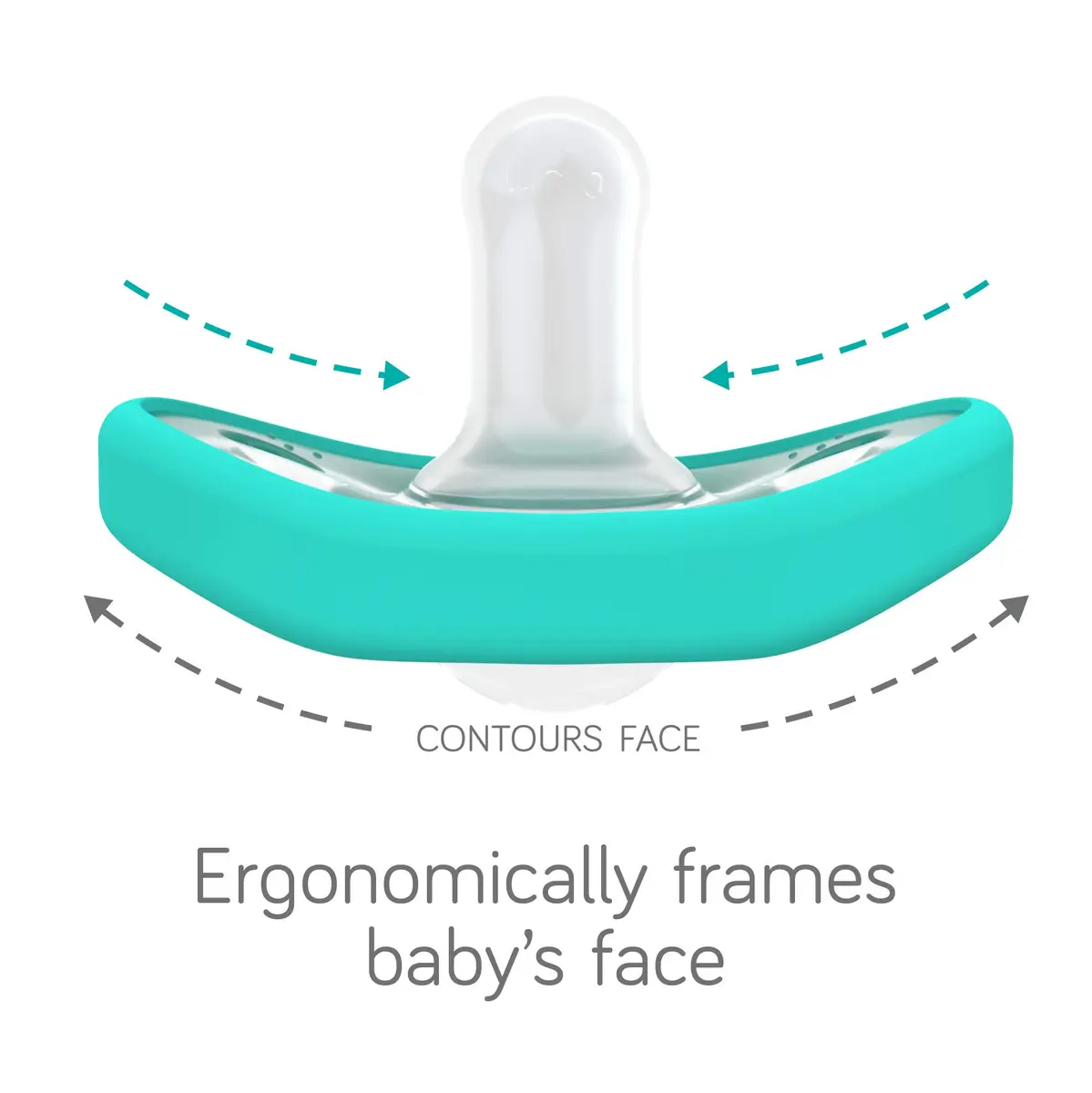 Nanobébé Baby Pacifiers 0-3 Month | Orthodontic, Face Contour, 100% Silicone, Baby Registry Gift 4pk, Pink/Grey - view 5