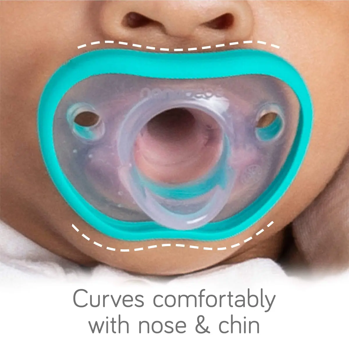 Nanobébé Baby Pacifiers 0-3 Month | Orthodontic, Face Contour, 100% Silicone, Baby Registry Gift 4pk, Pink/Grey - view 4