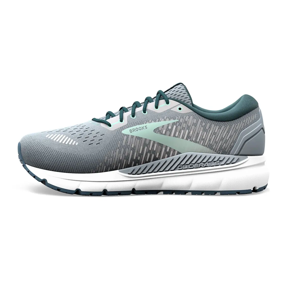 Brooks Addiction GTS 15 Supportive Running Shoe - Grey/Navy/Aqua - 7.5 X-Wide | Breathable, Roomy Fit for Support & Comfort - view 6