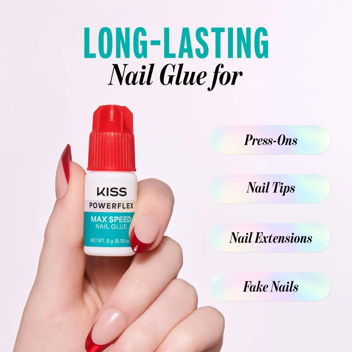 KISS PowerFlex Maximum Speed Nail Glue 3g (0.10 oz) | Fast Drying Adhesive for Press-On Nails & Repairs - view 2