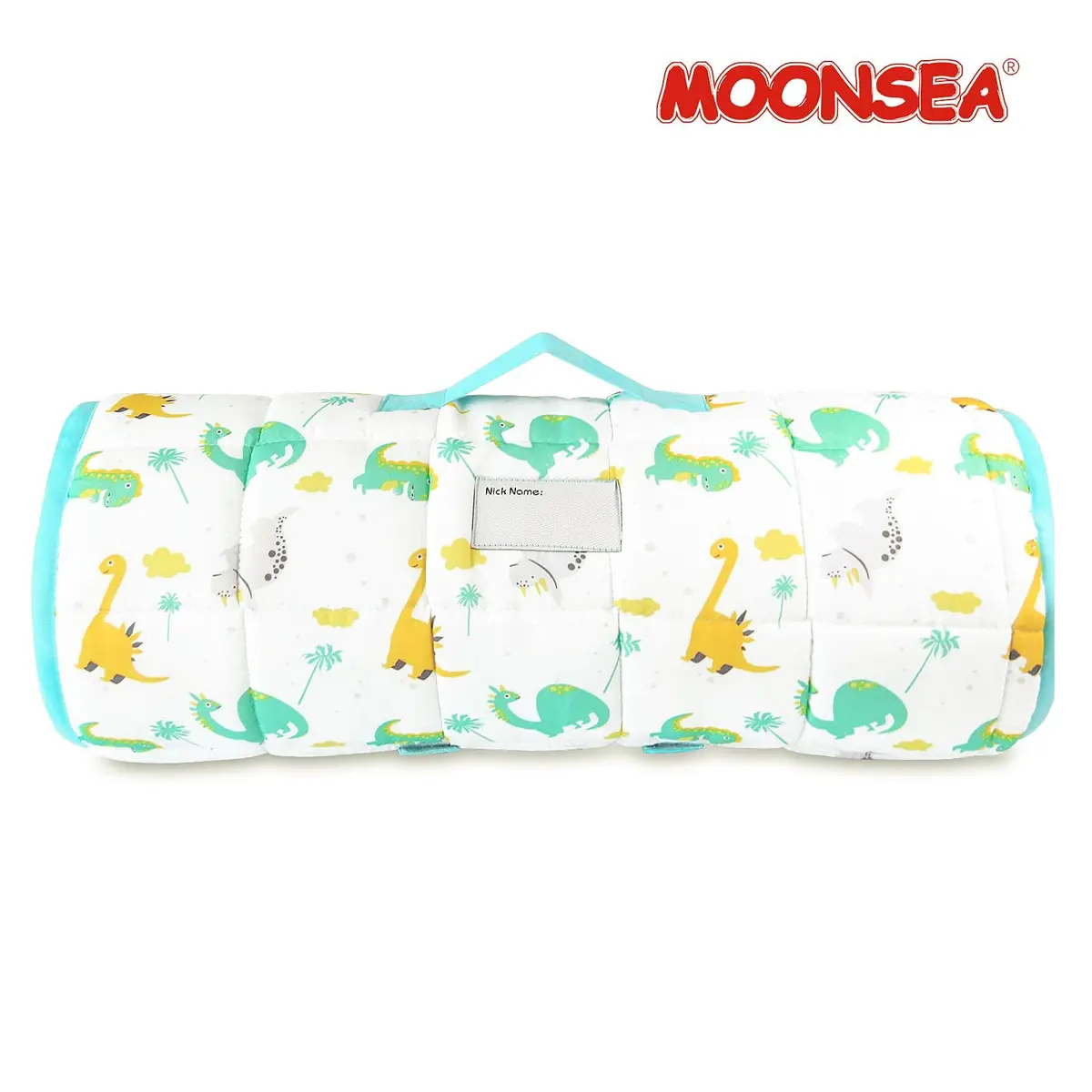 Moonsea Nap Mat with Removable Pillow Dinosaur and Fleece Minky Blanket | Preschool Travel Bed for Kids 21" x 50" - view 6