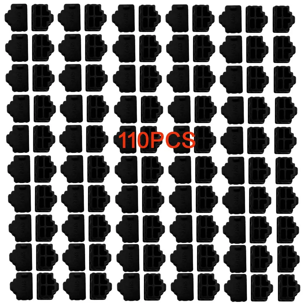 LampVPath Silicone RJ45 Anti-Dust Covers 110Pcs | Protects Female Ports from Dust, Liquid, and Oxidation - view 2
