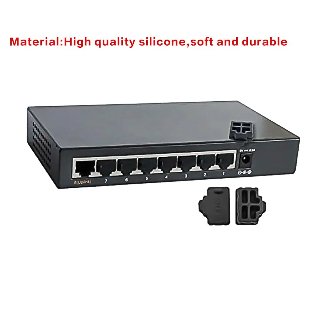LampVPath Silicone RJ45 Anti-Dust Covers 110Pcs | Protects Female Ports from Dust, Liquid, and Oxidation - view 3