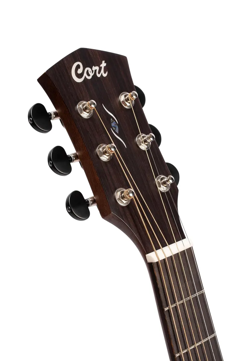 Cort G110 Double Cut HSS Full Size Acoustic Guitar | Black Open Pore Finish with Fishman EQ - view 4