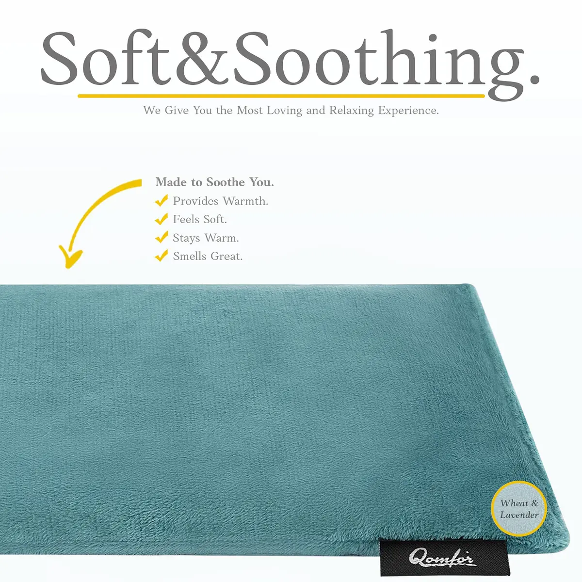 Qomfor Microwavable Heating Pad Blue Green | Lavender Scented Therapeutic Wrap for Neck & Shoulders - view 2
