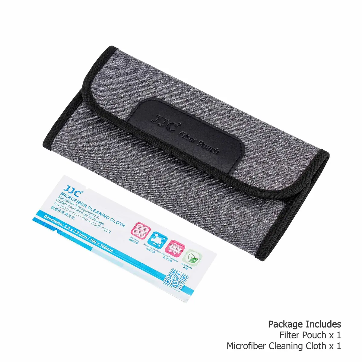 JJC 4-Pocket Lens Filter Pouch Case, Wallet for Circular Filters up to 58mm | Durable Polyester & Neoprene - view 8