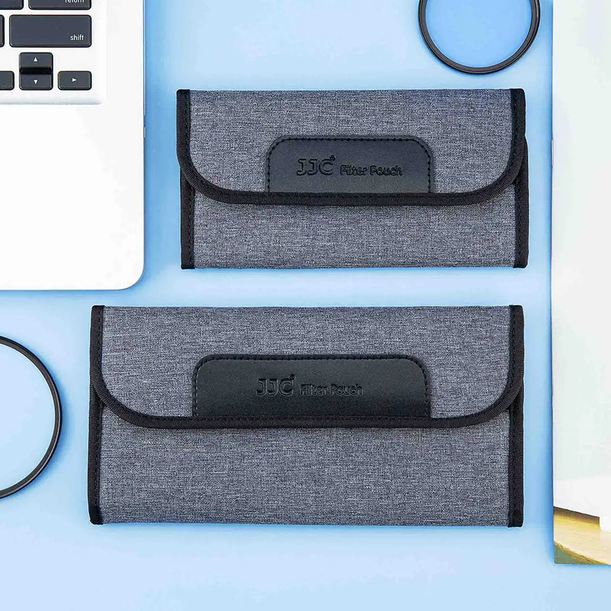 JJC 4-Pocket Lens Filter Pouch Case, Wallet for Circular Filters up to 58mm | Durable Polyester & Neoprene - view 2