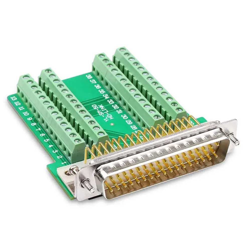 ANMBEST DB50 Solderless Serial to 50 Pin Terminal Male Adapter | Connect Legacy Devices with Ease - main product image