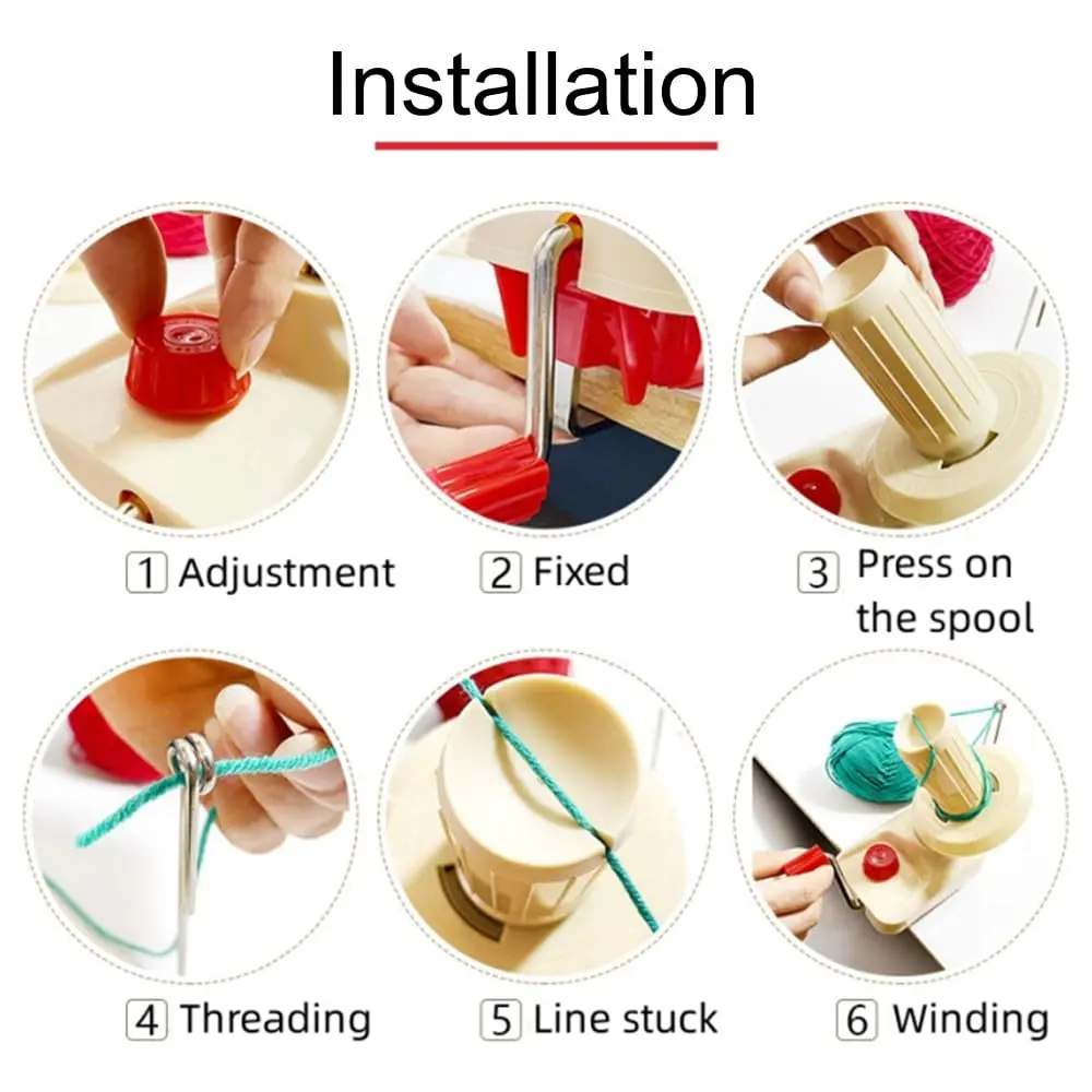 Knewmart Yarn Winder & Pom Pom Maker Set | Neat Yarn Balls & Fluffy Pompoms (26) - view 2