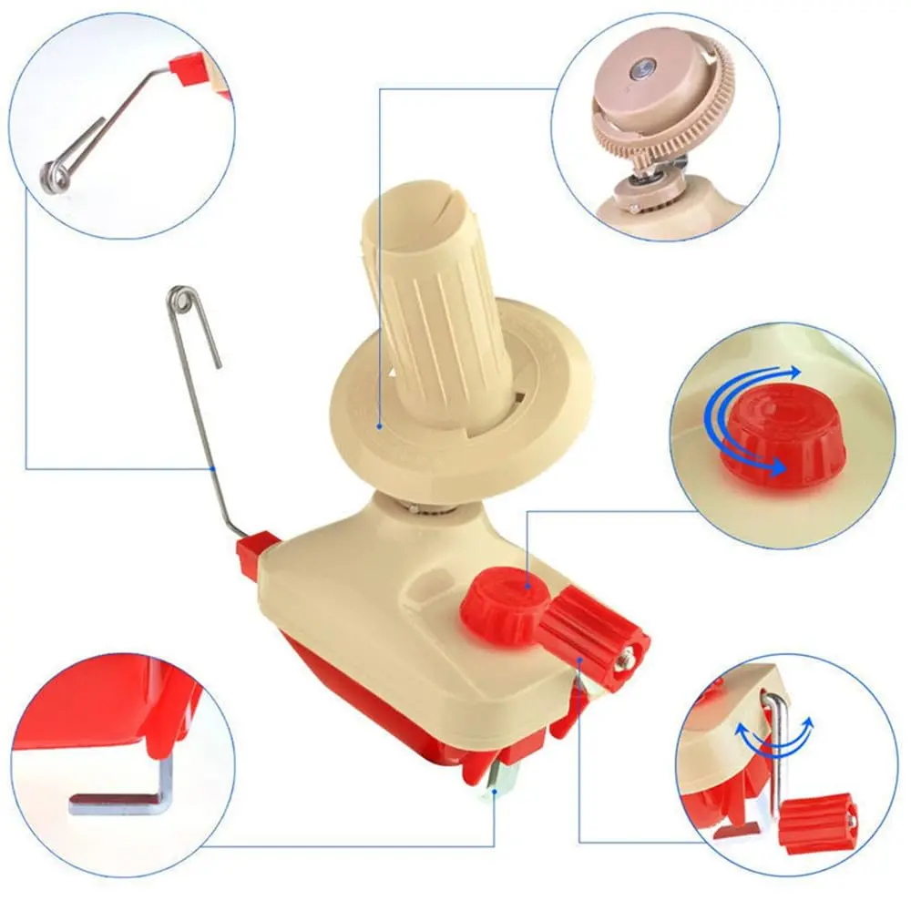 Knewmart Yarn Winder & Pom Pom Maker Set | Neat Yarn Balls & Fluffy Pompoms (26) - view 4