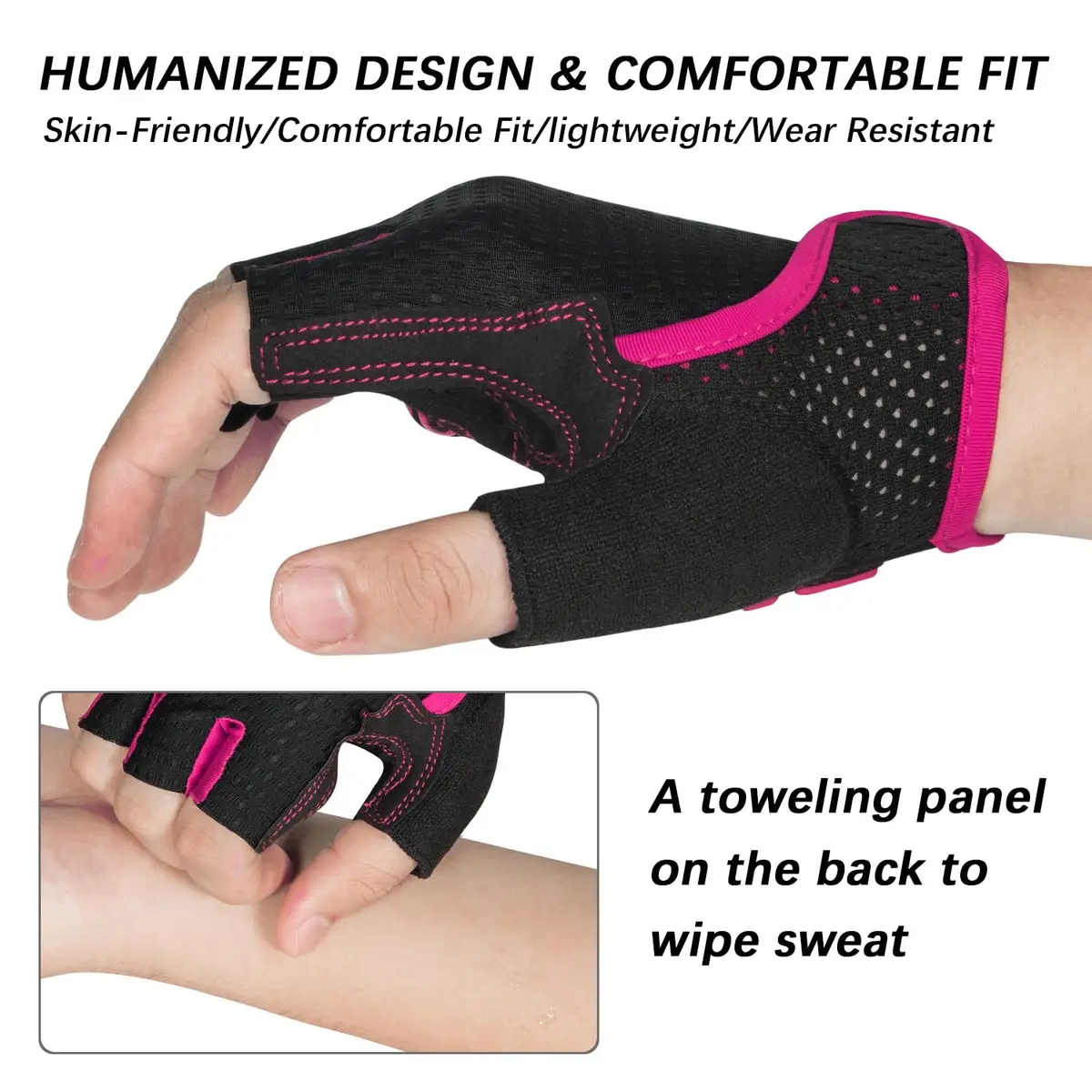 MOREOK Half Finger Cycling Gloves with 5MM Gel Pad | Breathable & Sweat-Wicking for Men & Women - view 3