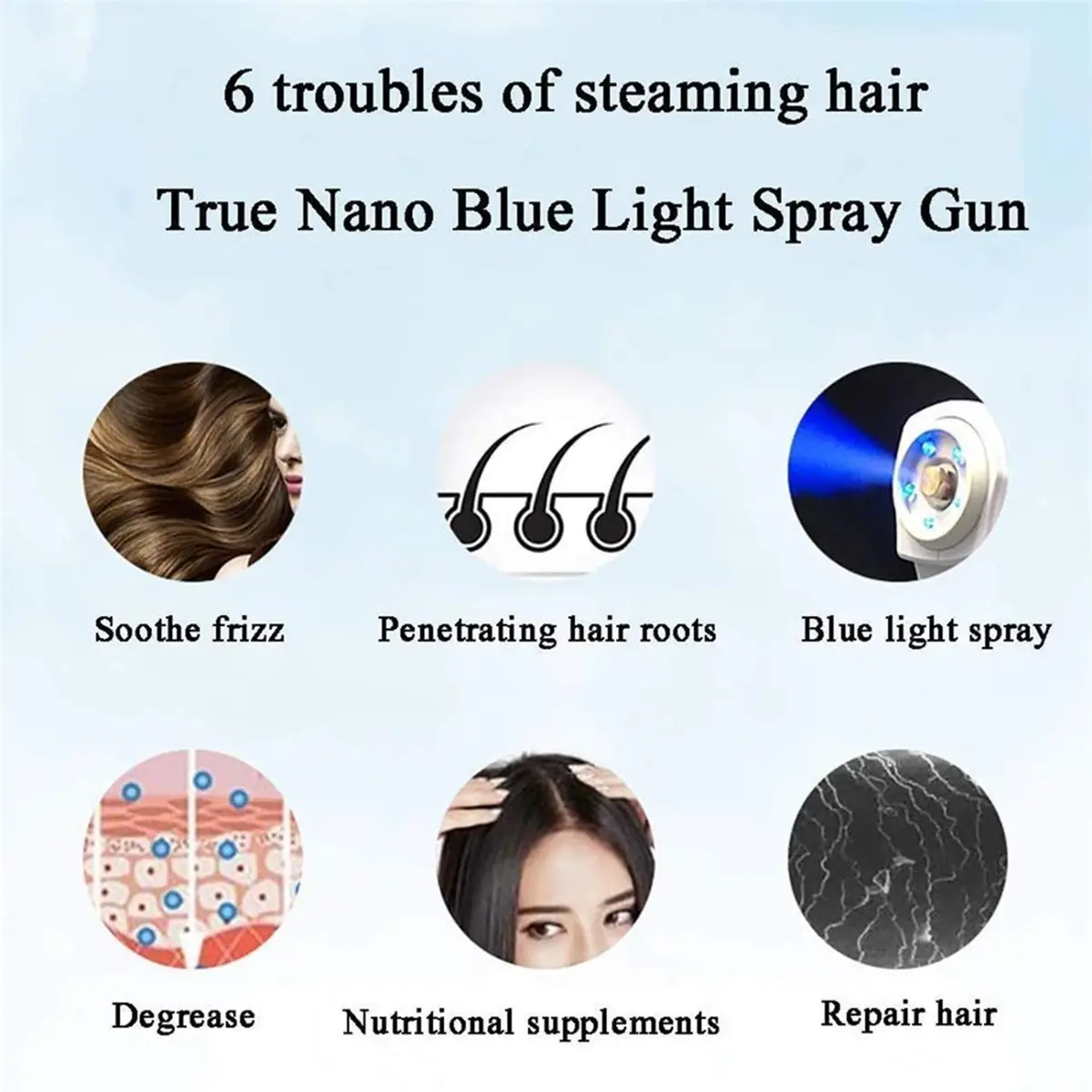 ELQ Nano Hair Steamer Gun Hair Care Hydration Sprayer 260ML | Nano Mist & Disinfection - view 3