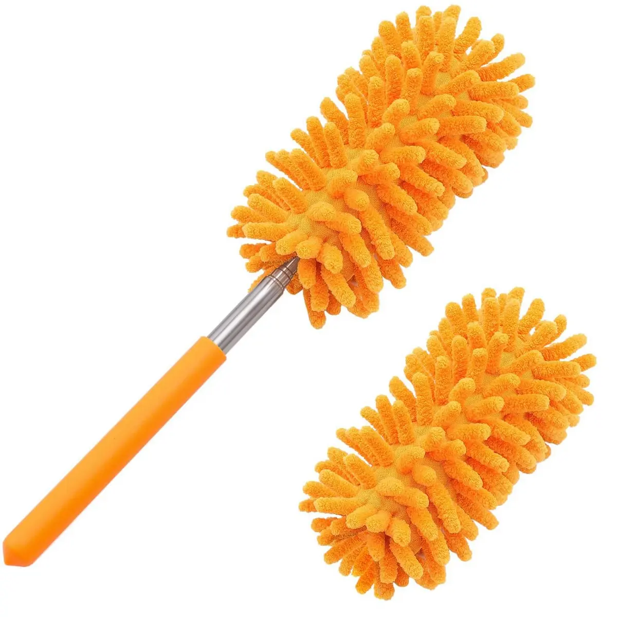 TUKUOS Feather Duster with Telescopic Pole | Washable Microfiber Heads for Dusting in India - main product image