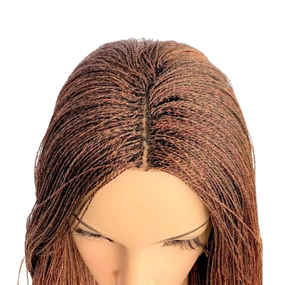 Wow Braids Micro Twist Wigs, 22 Inch Synthetic Braided Wig for Black Women, Color 30/35 - view 3