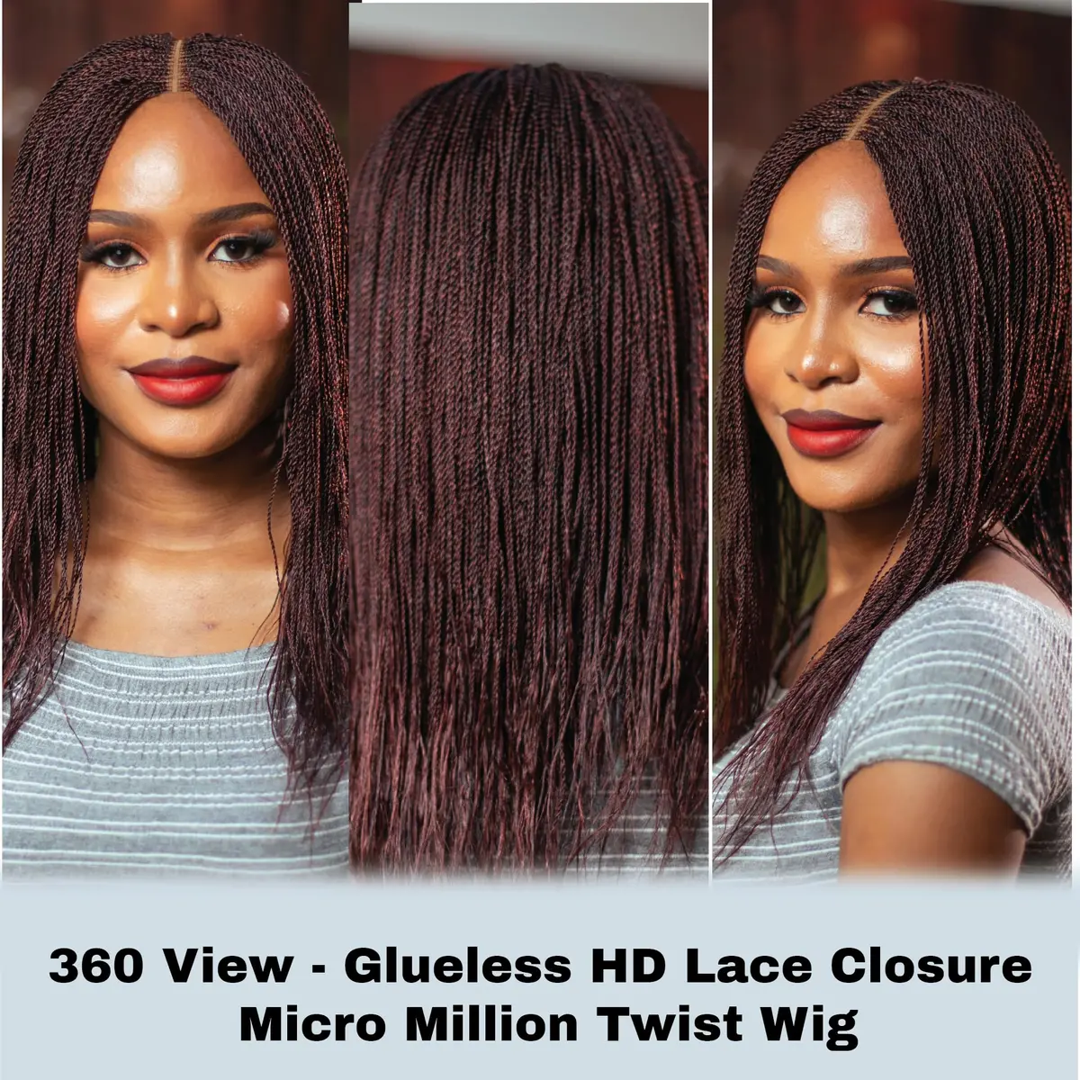 Wow Braids Micro Twist Wigs, 12 Inch Synthetic Braided Wig for Black Women | Natural Look & Easy Style - view 5