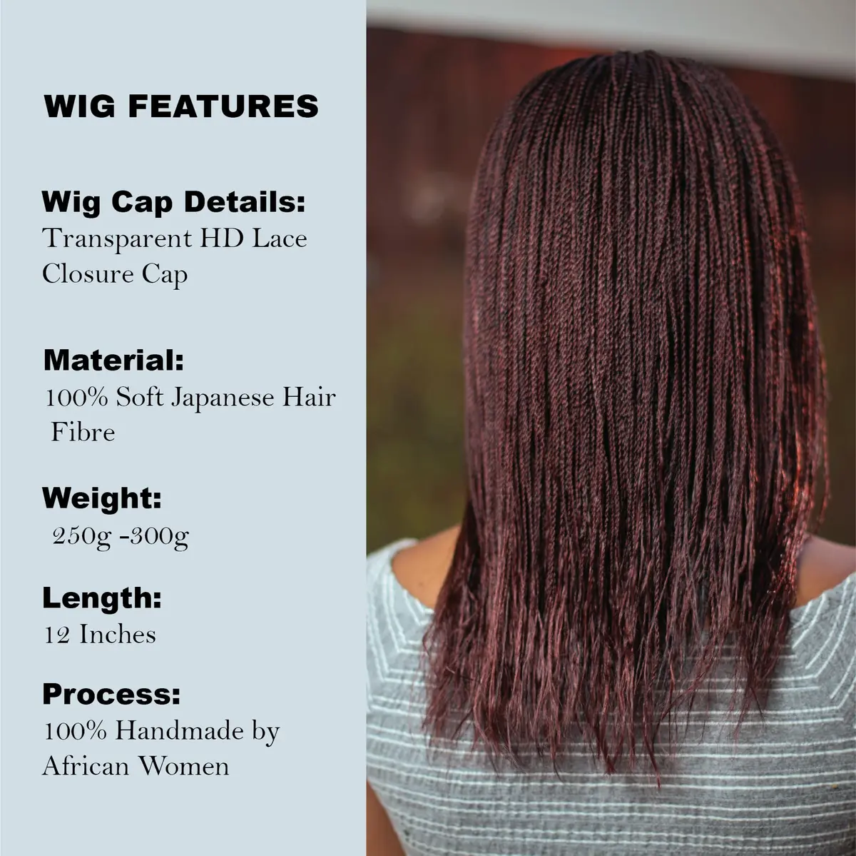 Wow Braids Micro Twist Wigs, 12 Inch Synthetic Braided Wig for Black Women | Natural Look & Easy Style - view 4