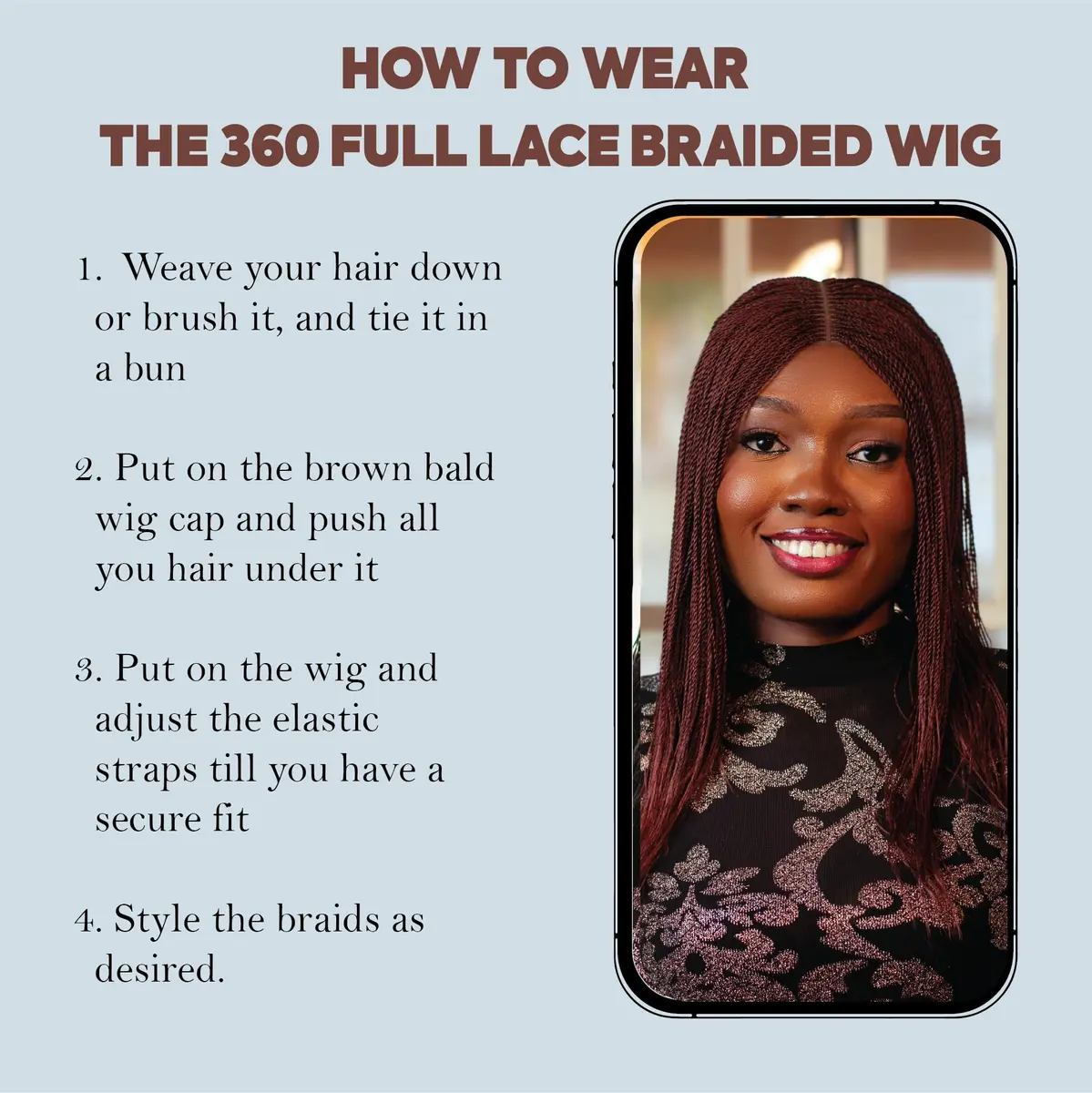Wow Braids Twisted Wigs, Micro Million Twist Wig - Color 35 - 12 Inches | Realistic Synthetic Braids for Black Women - view 7