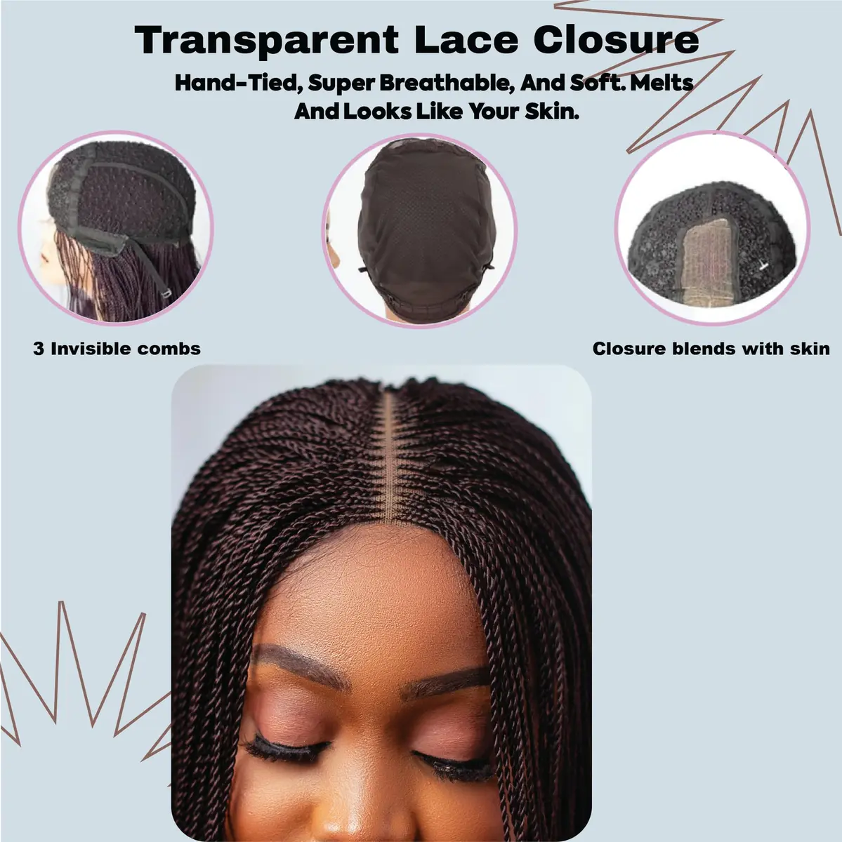 Wow Braids Twisted Wigs, Micro Million Twist Wig - Color 35 - 12 Inches | Realistic Synthetic Braids for Black Women - view 3