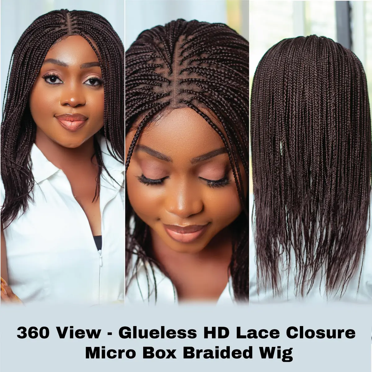 Wow Braids Micro Box Braid Wig 12 Inch Color 33 | Natural Realistic Look (70-120 chars) - view 5