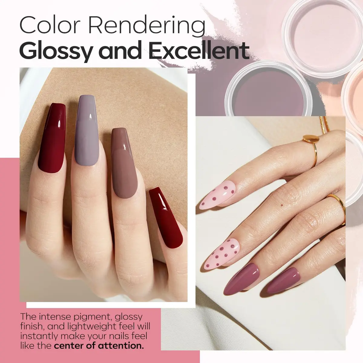 modelones Dip Powder Nail Starter Kit 40 Pcs 20 Colors | Natural Finish, No Lamp Needed, Easy DIY - view 4